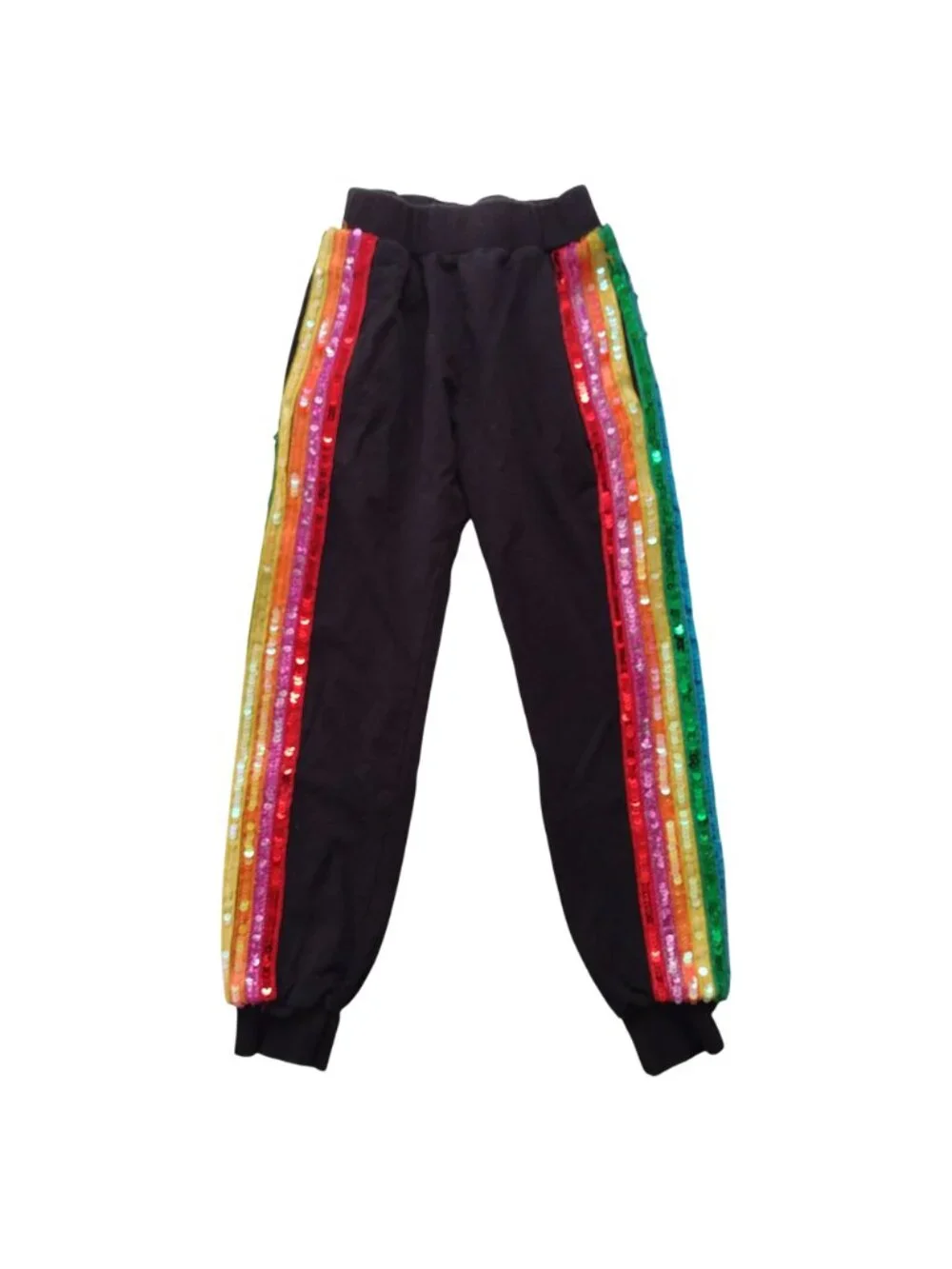 Lola and the Boys Sequin Rainbow Tracksuit 10 Black Altheisure Hoodie Pants